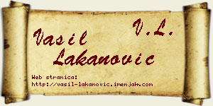Vasil Lakanović vizit kartica